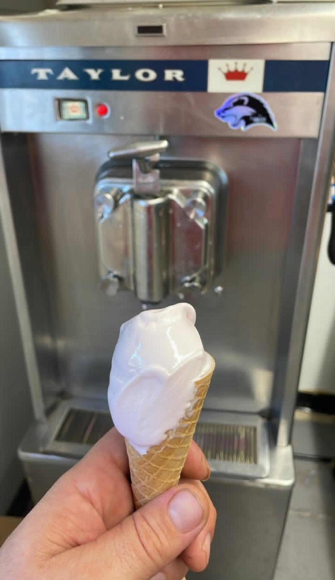 Soft serve ice cream cone